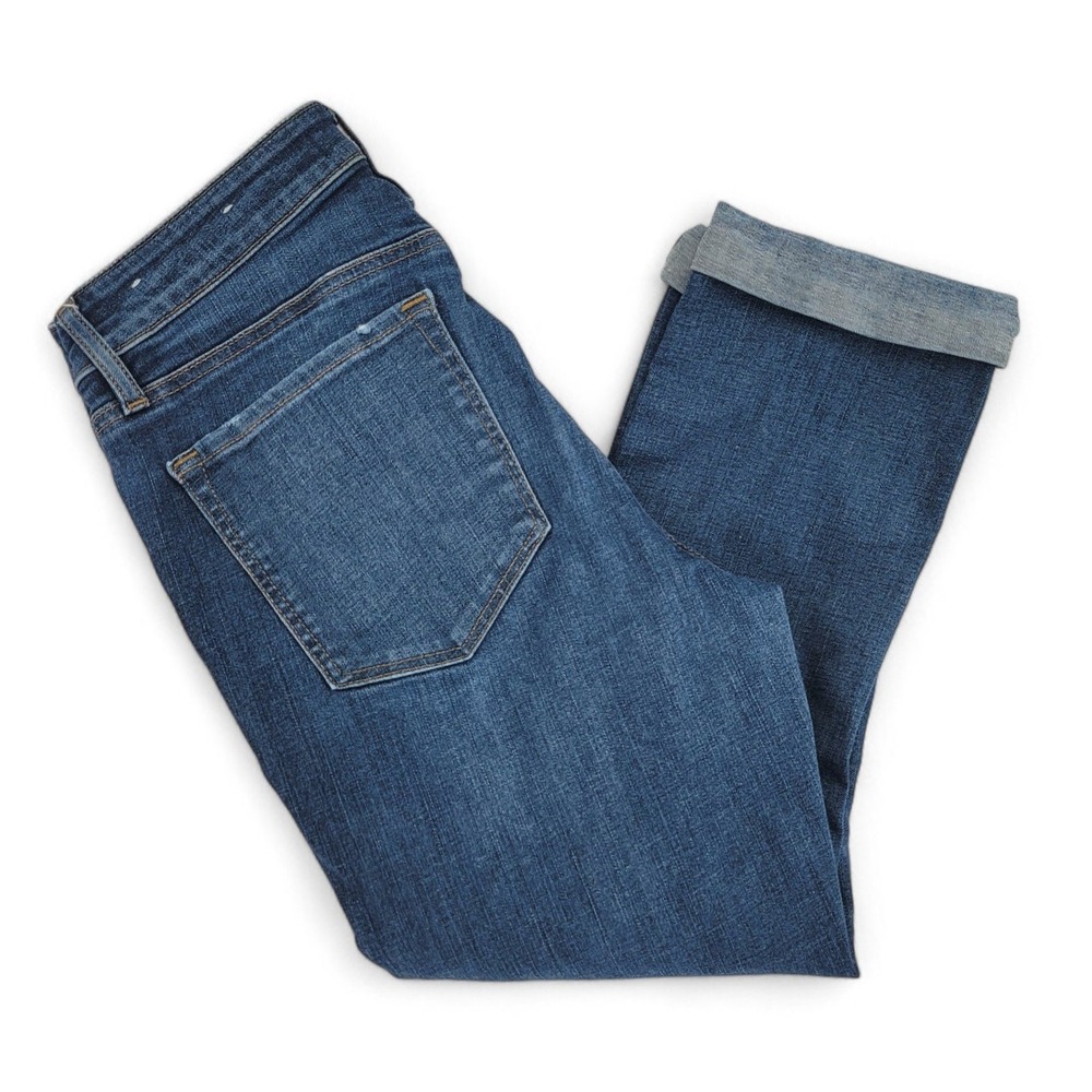 LOFT Curvy Kick Crop Jeans Women's‎ Size 6 / 28 Stretch Blue Denim EUC - Picture 3 of 6